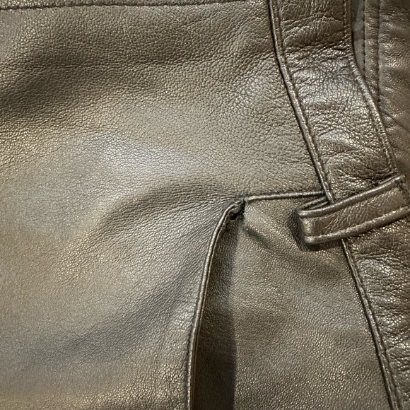 ZEBRA Vtg 100% Leather Pants-Black-Women Size 8/10 Lined-Made in Canada - Picture 6 of 8